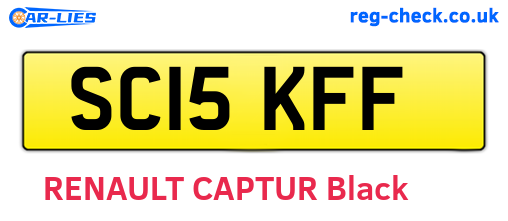 SC15KFF are the vehicle registration plates.