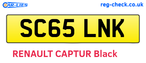 SC65LNK are the vehicle registration plates.