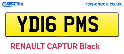 YD16PMS are the vehicle registration plates.