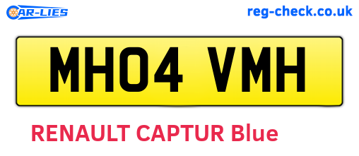 MH04VMH are the vehicle registration plates.