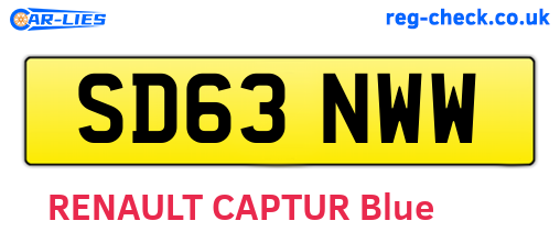 SD63NWW are the vehicle registration plates.