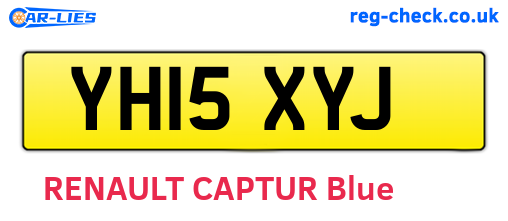 YH15XYJ are the vehicle registration plates.