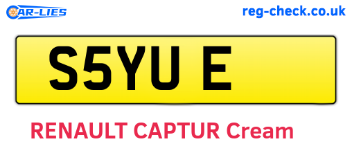 S5YUE are the vehicle registration plates.