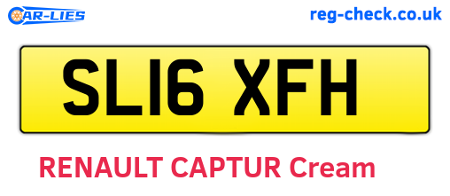 SL16XFH are the vehicle registration plates.