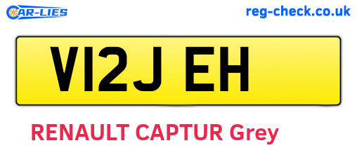 V12JEH are the vehicle registration plates.