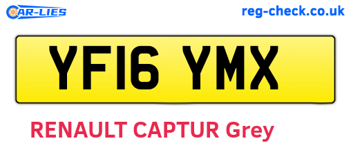 YF16YMX are the vehicle registration plates.