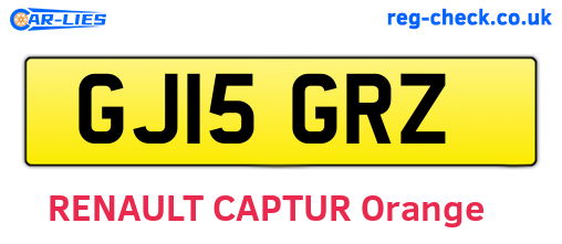 GJ15GRZ are the vehicle registration plates.