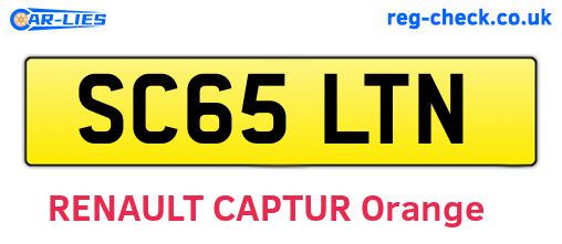 SC65LTN are the vehicle registration plates.