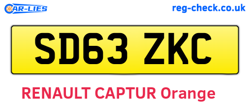 SD63ZKC are the vehicle registration plates.