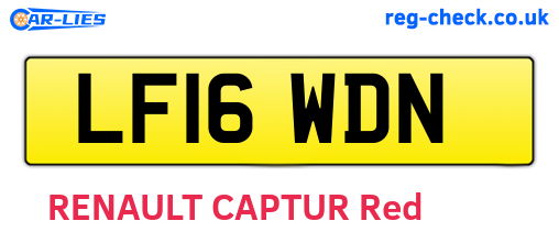 LF16WDN are the vehicle registration plates.
