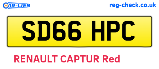 SD66HPC are the vehicle registration plates.