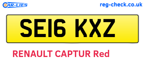 SE16KXZ are the vehicle registration plates.