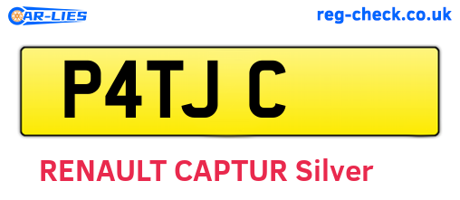 P4TJC are the vehicle registration plates.