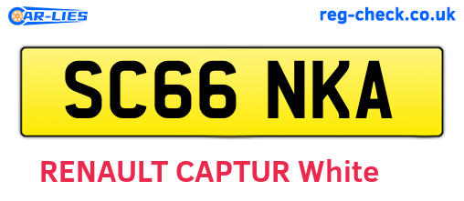SC66NKA are the vehicle registration plates.