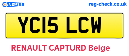 YC15LCW are the vehicle registration plates.