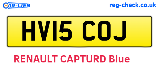 HV15COJ are the vehicle registration plates.