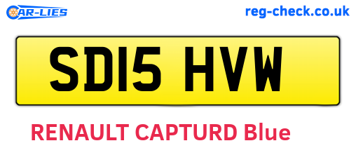 SD15HVW are the vehicle registration plates.