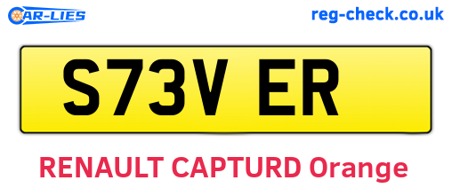 S73VER are the vehicle registration plates.