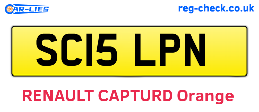 SC15LPN are the vehicle registration plates.