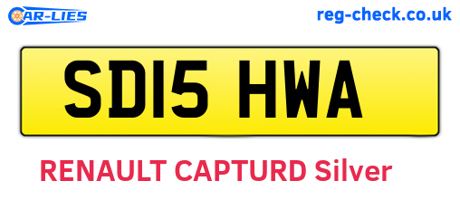 SD15HWA are the vehicle registration plates.