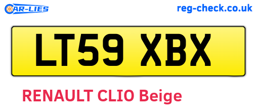 LT59XBX are the vehicle registration plates.