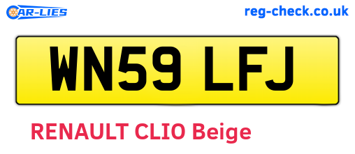 WN59LFJ are the vehicle registration plates.