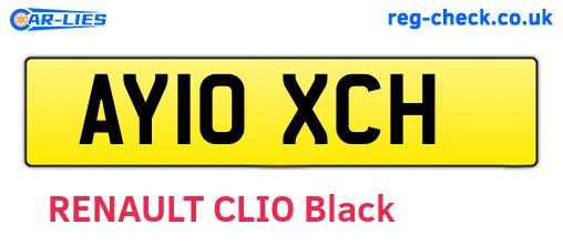 AY10XCH are the vehicle registration plates.