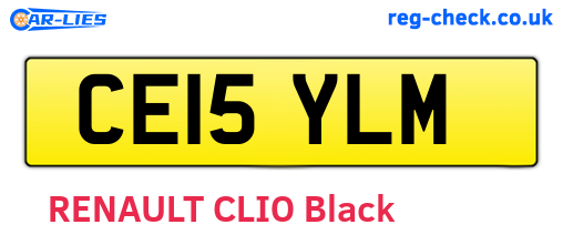 CE15YLM are the vehicle registration plates.