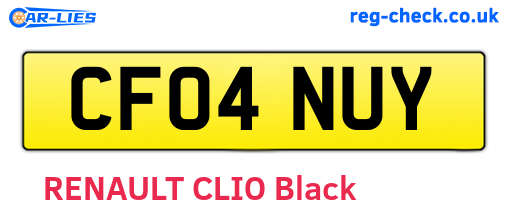 CF04NUY are the vehicle registration plates.