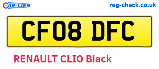 CF08DFC are the vehicle registration plates.