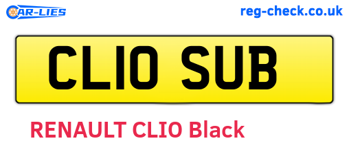CL10SUB are the vehicle registration plates.