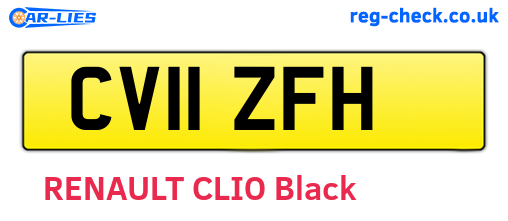 CV11ZFH are the vehicle registration plates.