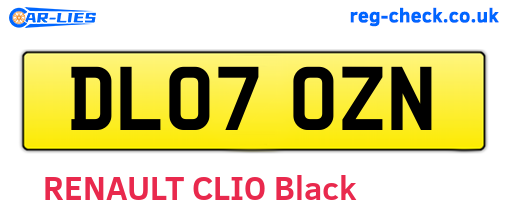 DL07OZN are the vehicle registration plates.