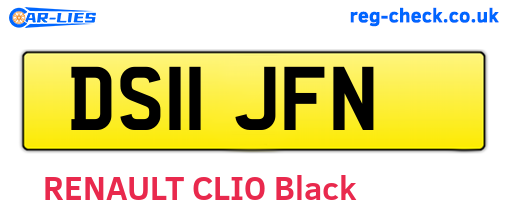 DS11JFN are the vehicle registration plates.