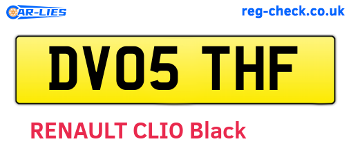 DV05THF are the vehicle registration plates.