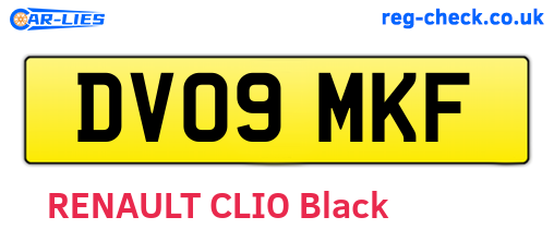 DV09MKF are the vehicle registration plates.