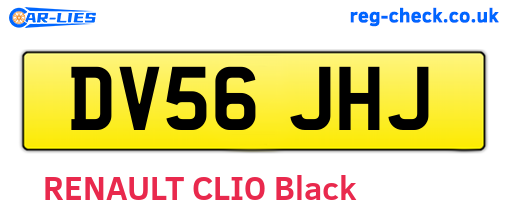 DV56JHJ are the vehicle registration plates.