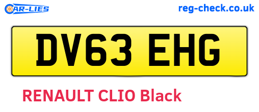 DV63EHG are the vehicle registration plates.