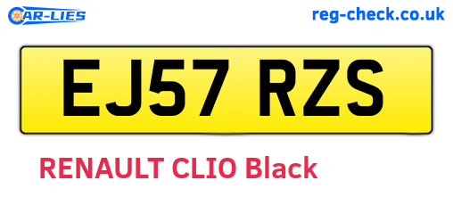 EJ57RZS are the vehicle registration plates.