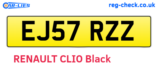 EJ57RZZ are the vehicle registration plates.