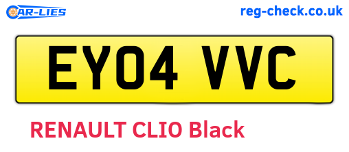 EY04VVC are the vehicle registration plates.