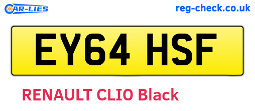 EY64HSF are the vehicle registration plates.