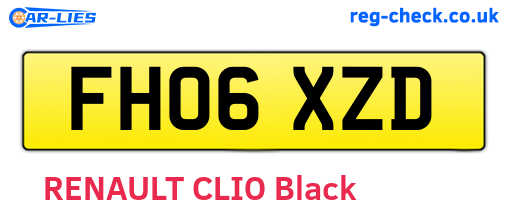 FH06XZD are the vehicle registration plates.