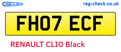 FH07ECF are the vehicle registration plates.