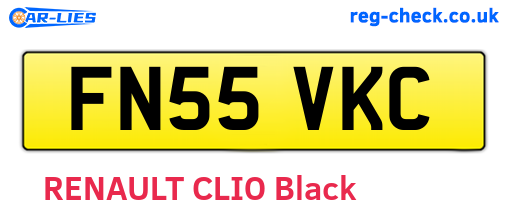 FN55VKC are the vehicle registration plates.