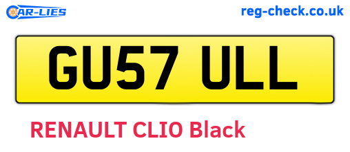GU57ULL are the vehicle registration plates.