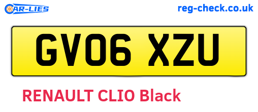 GV06XZU are the vehicle registration plates.