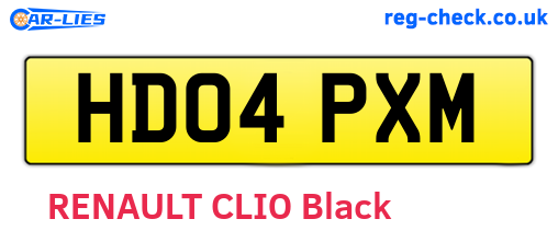 HD04PXM are the vehicle registration plates.