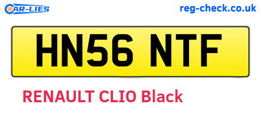 HN56NTF are the vehicle registration plates.