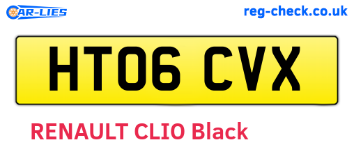 HT06CVX are the vehicle registration plates.